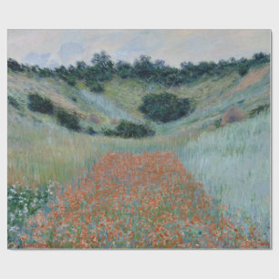 Poppy Field in Hollow Near Giverny Monet Wrapping Paper