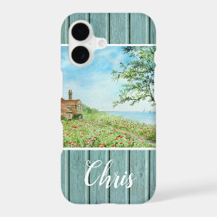 Poppy Field Landscape Watercolor Painting