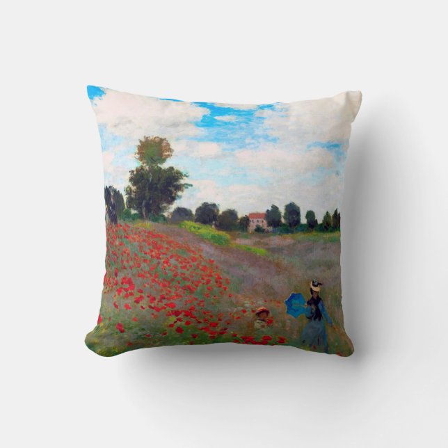 Poppy Field, Monet Cushion (Front)