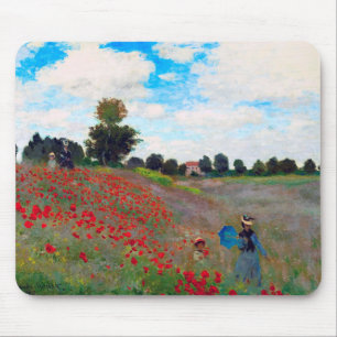 Poppy Field, Monet Mouse Pad