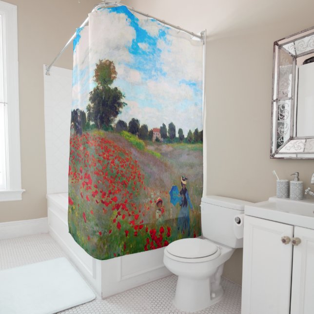 Poppy Field, Monet Shower Curtain (In Situ)