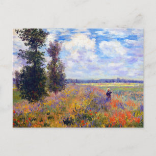 Poppy Field painting by Claude Monet (1875) Postcard