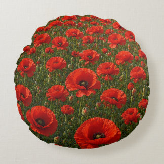 Poppy Field Round Cushion
