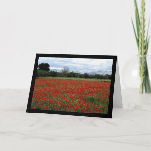 Poppy Field Tree Line Card