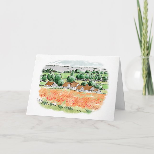 Poppy Fields Greeting Card (Front)