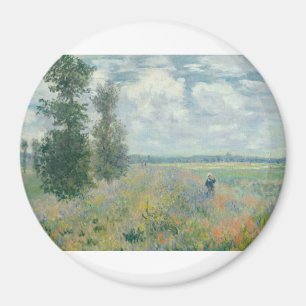 Poppy Fields near Argenteuil by Claude Monet Magnet