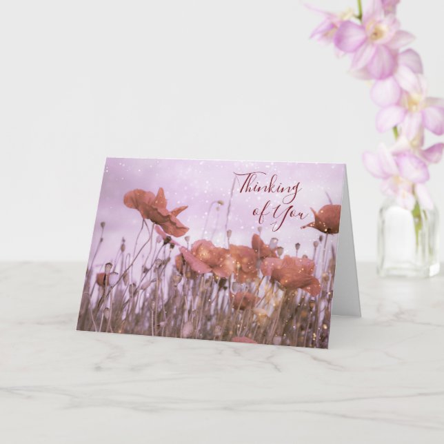Poppy Fields   -  Thinking of You Card (Orchid)