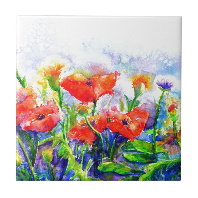 Poppy Fields Tile (Front)
