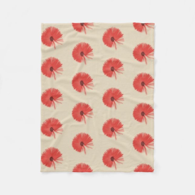 Poppy Fleece Blanket (Front)