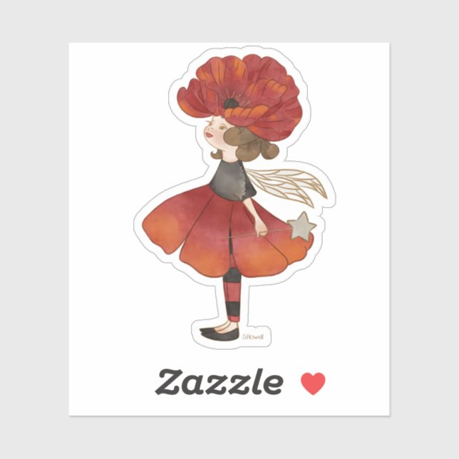 Poppy Floral Pixie Sticker (Sheet)