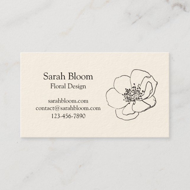 Poppy Flower | Business Card (Front)
