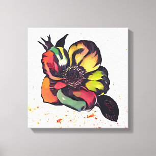 Poppy flower canvas print