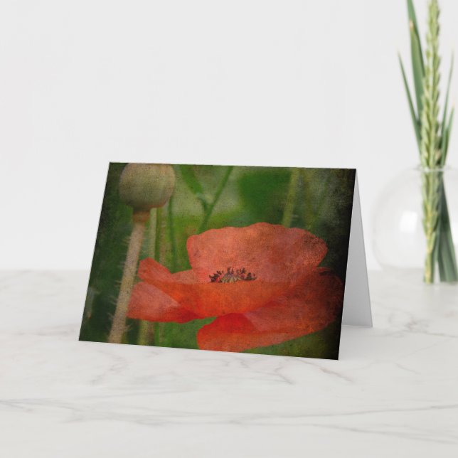 Poppy Flower Card (Front)