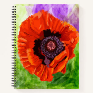 Poppy Flower Notebook