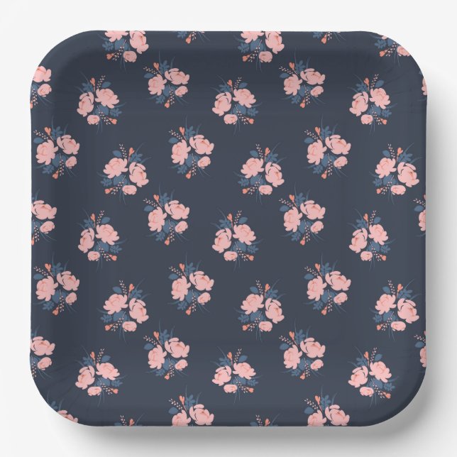 Poppy Flower Paper Plate (Front)