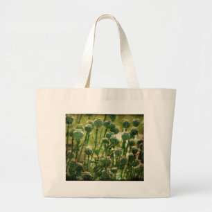 Poppy Flower Seed Pods Large Tote Bag