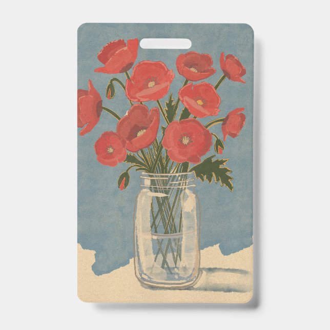 Poppy Flowers ID Badge (Front)