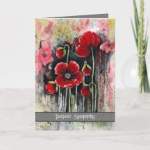Poppy Flowers In Watercolor  