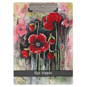 Poppy Flowers In Watercolor   Clipboard