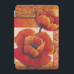 Poppy Flowers on Tan and Orange Background iPad Mini Cover<br><div class="desc">You can almost feel the texture of the petals on these poppy flowers painted by Tim O'Toole. They blend perfectly with the tan and orange background,  creating a splendidly poetic vision. Buy it for your home or give it as a gift!</div>