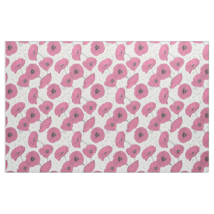 Poppy Flowers Pattern fabric