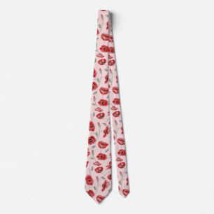 Poppy Flowers Tie