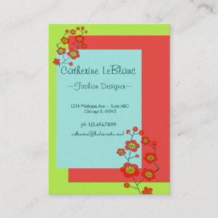 Poppy Fun Trendy Business Card