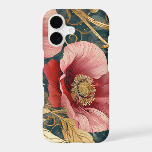 Poppy Garden Bloom - Botanical Art Nouveau