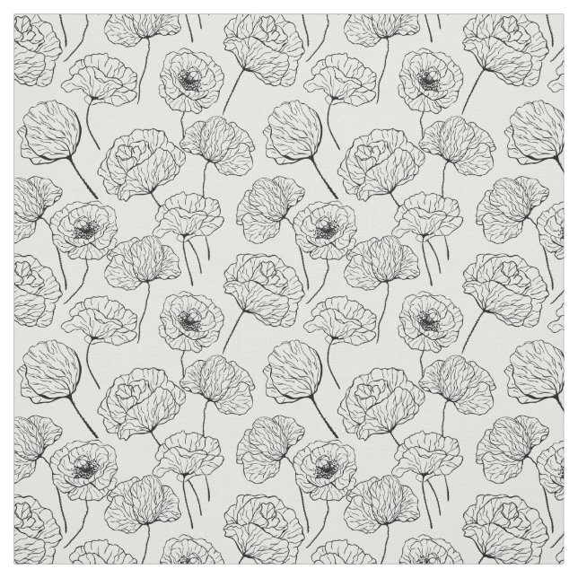 Poppy garden fabric (Swatch)