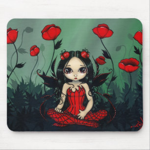 Poppy Garden gothic poppies fairy Mousepad