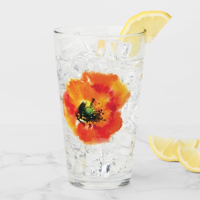 Poppy glass design (Back Ice)