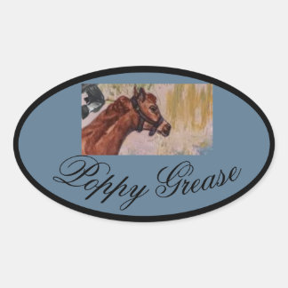Poppy grease rectangular sticker
