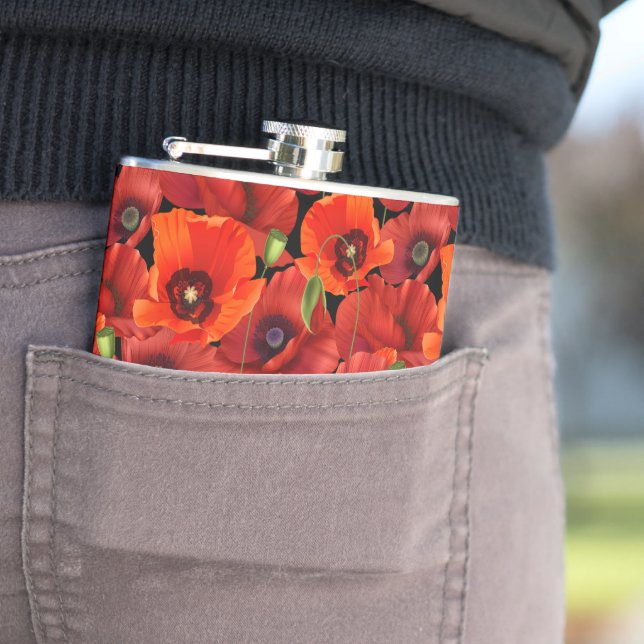 Poppy Hip Flask (In Situ)
