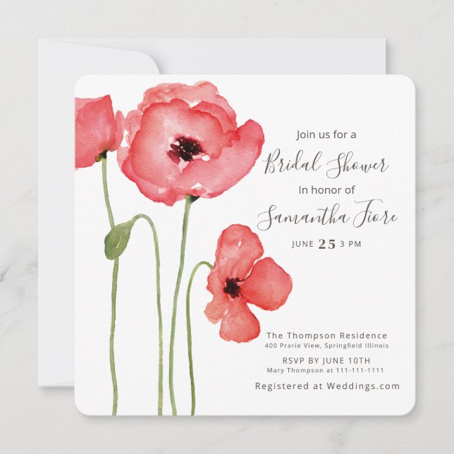 Poppy Invitation (Front)