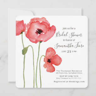 Poppy Invitation