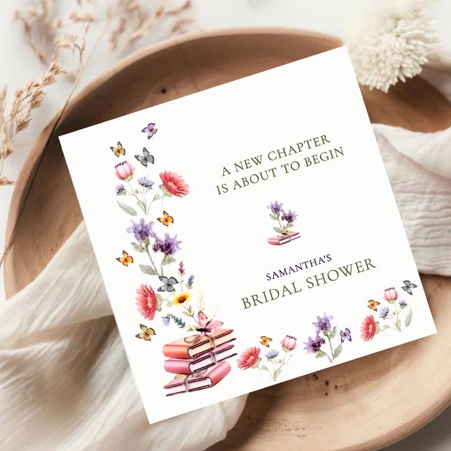 Poppy & Lavender Bridal Shower Napkins (Creator Uploaded)