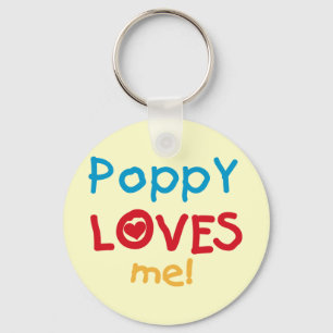 Poppy Loves Me T-shirts and Gifts Key Ring