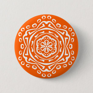 Poppy Mandala 6 Cm Round Badge