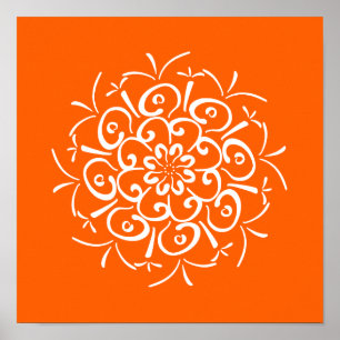 Poppy Mandala Poster