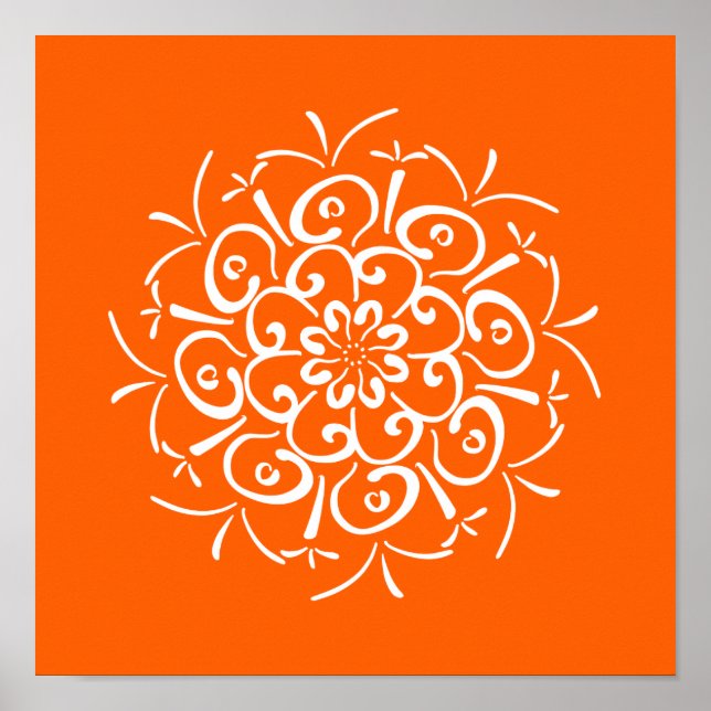 Poppy Mandala Poster (Front)