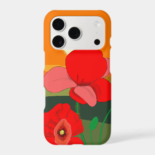 Poppy meadow at sunset