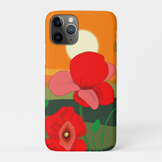 Poppy meadow at sunset   Case-Mate iPhone case (Back)