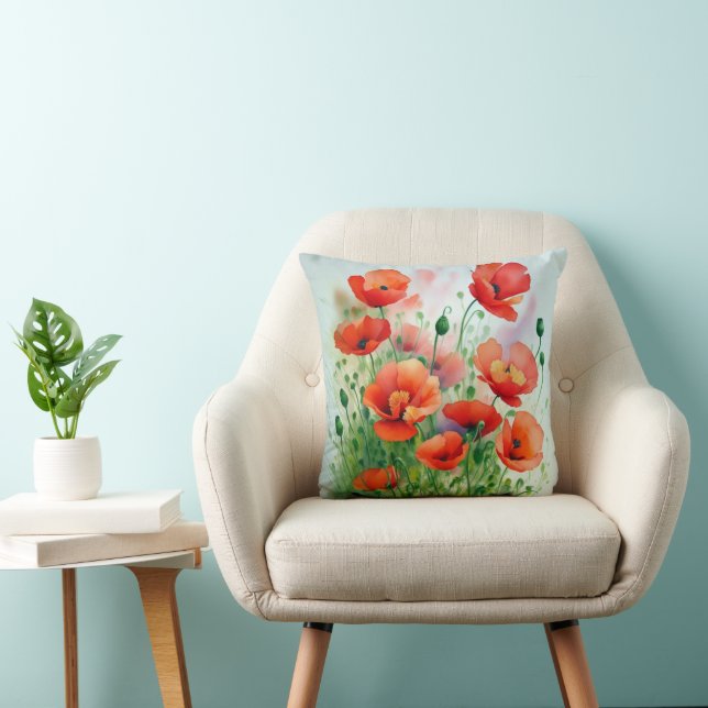 poppy meadow cushion (Chair)