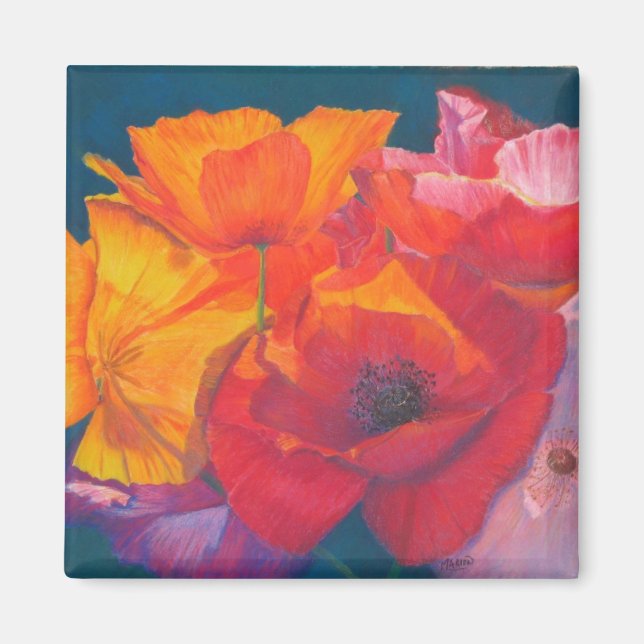 Poppy Medley Painting Magnet (Front)