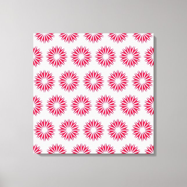 Poppy Modern Sunbursts Canvas Print (Front)