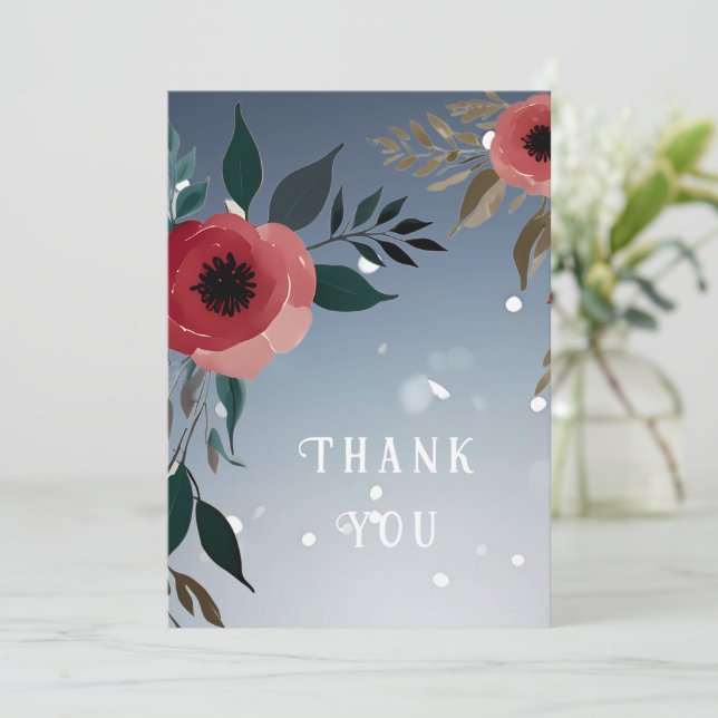 Poppy of Love" Wedding Invitation Collection (Standing Front)