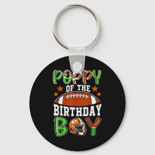 Poppy of the birthday boy football party family key ring