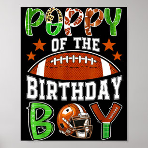 Poppy of the birthday boy football party family poster
