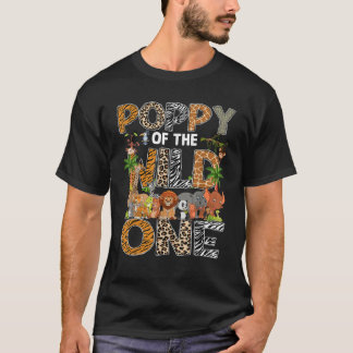 Poppy Of The Wild One Safari Zoo Animal 1St Birthd T-Shirt