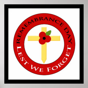 Poppy on cross - Poster